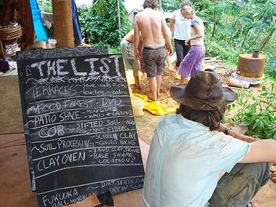 Early tyre walls under construction, April 2009